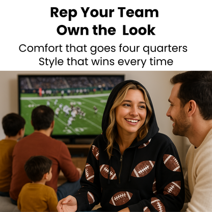 Women's Game Day Football Sequin Hoodies